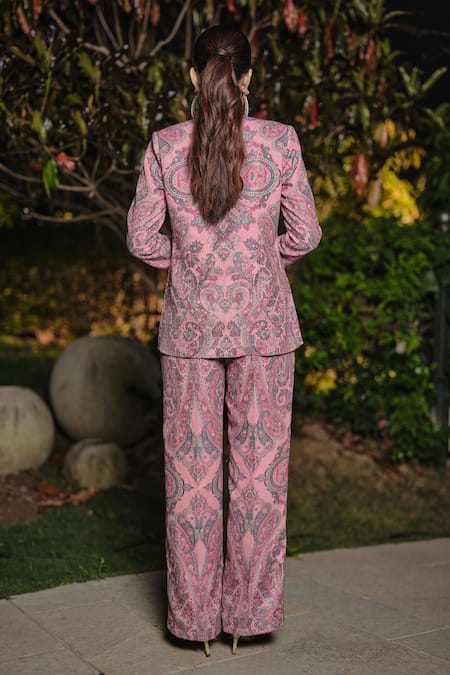 Safaa Le Roseau Kani & Paisley Woven Pant Set 