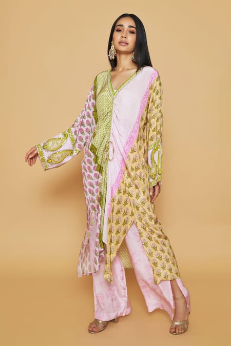 SAKSHI GIRRI Printed Drawstring Kaftan & Pant Set 