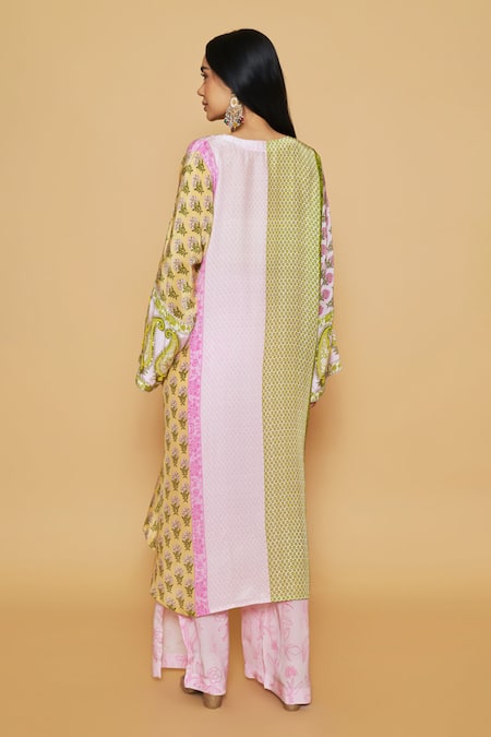 SAKSHI GIRRI Printed Drawstring Kaftan & Pant Set 