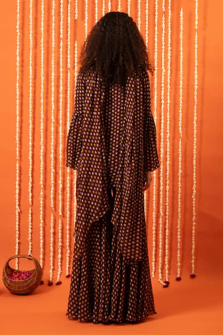 Swatee Singh Bandhani Digital Print Kurta Sharara Set 