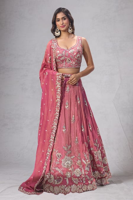 Samyukta Singhania Embroidered Tissue Lehenga Set