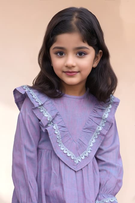 Shop_Petite Pomme_Mauve Cotton Lace Embroidered Yoke Dress _Online_at_Aza_Fashions