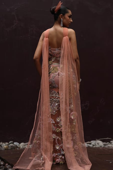 Moledro Gardenia Embroidered Gown 