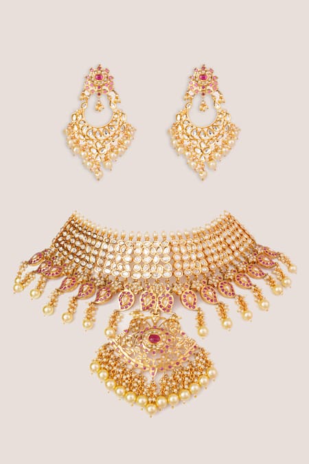Zevar By Geeta Kundan & Jadau Necklace Set 
