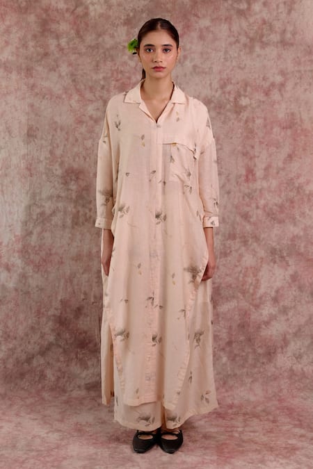 Doodlage Printed Bemberg Linen Collared Tunic 