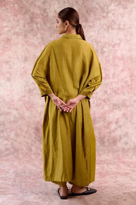 Doodlage Bemberg Linen Tunic & Pleated Pant Set 