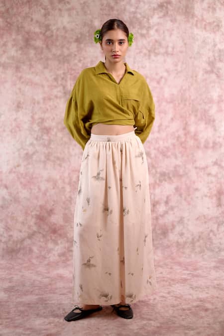 Doodlage Printed Bemberg Linen Pant 