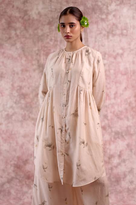 Doodlage Gathered Front Button Tunic 