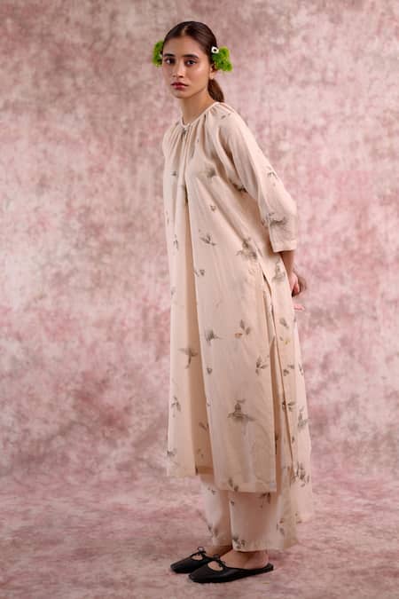 Doodlage Printed Bemberg Linen Tunic & Pant Set 