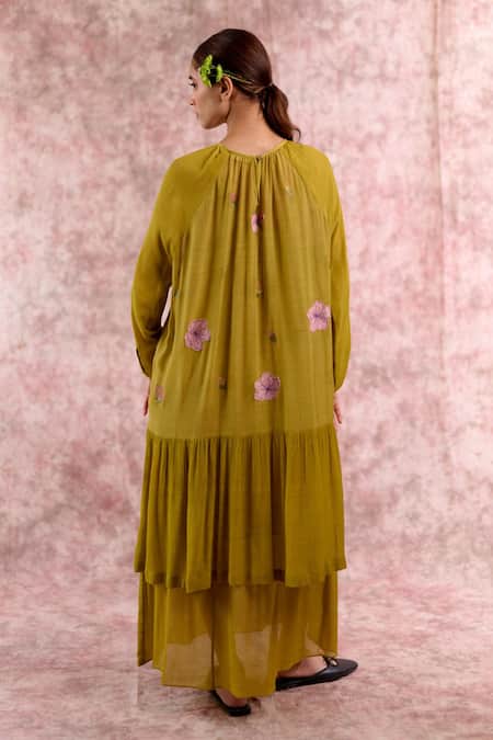 Doodlage Embroidered Tiered Dress 