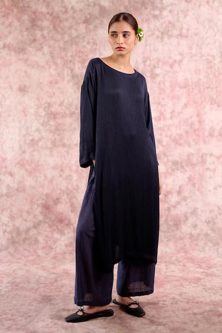 Doodlage Bemberg Muga Silk Tunic With Pant 