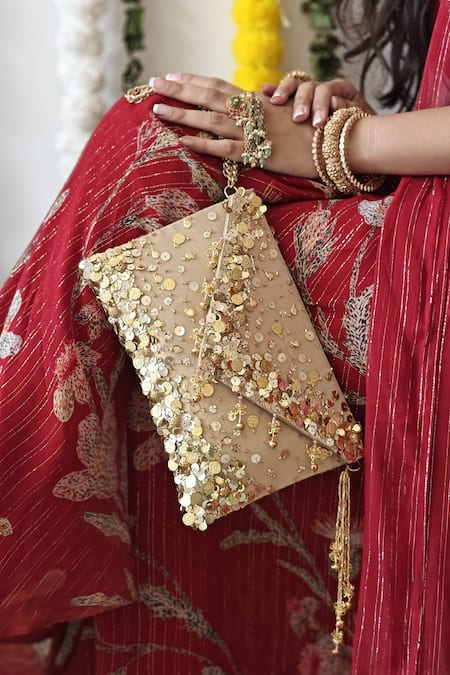 Plode Lifafa Embellished Envelope Clutch 