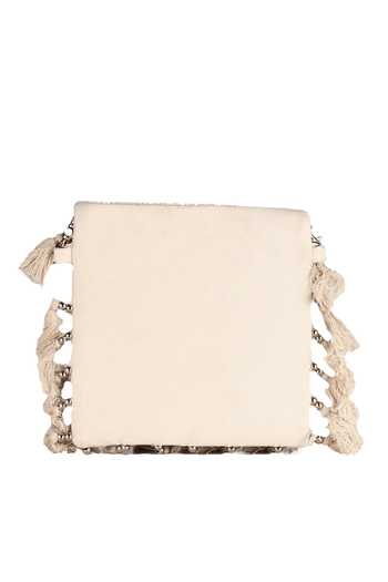 Buy_Nazaakat By Samara Singh_Cream Beads, Embroidery, Tassels Floral Beaded Boho Bag _Online_at_Aza_Fashions