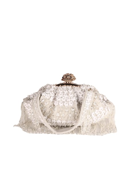 Nazaakat By Samara Singh Sequins & Beads Embellished Batua Bag 