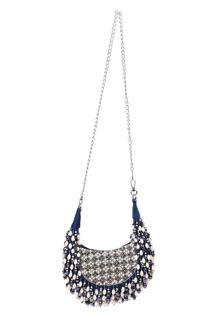 Nazaakat By Samara Singh Beaded Embellished Clutch with Sling 