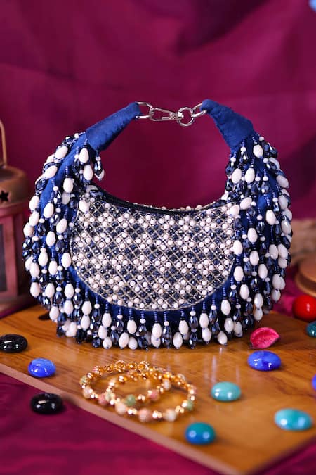 Nazaakat By Samara Singh Beaded Embellished Clutch with Sling 