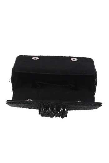 Nazaakat By Samara Singh_Black Beads, Sequins Beaded Embellished Flap Bag _Online_at_Aza_Fashions
