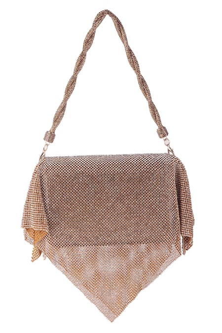 Nazaakat By Samara Singh Embellished Flap Bag with Rose Motif 