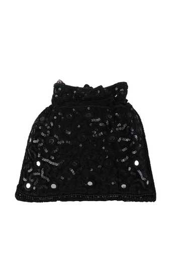 Buy_Nazaakat By Samara Singh_Black Sequins, Beads, Mirrors, Tassels Embellished And Work Potli Bag_Online_at_Aza_Fashions