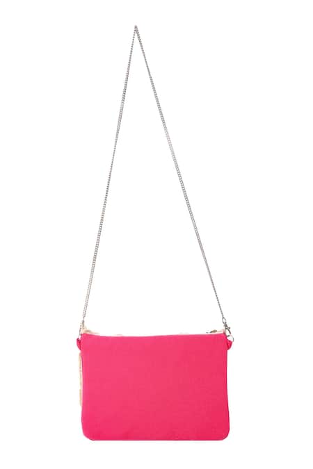 Buy Nazaakat By Samara Singh Pink Beads, Mirrors, Fringe, Sequins Beaded And Coin Embellished Boho Bag Online at Aza Fashions Buy_Nazaakat By Samara Singh_Pink Beads, Mirrors, Fringe, Sequins Beaded And Coin Embellished Boho Bag _Online_at_Aza_Fashions