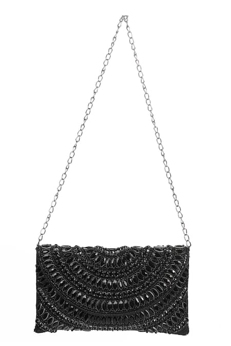 Buy Nazaakat By Samara Singh Black Beads, Sequins, Stones Beaded Embellished Flap Bag Online at Aza Fashions Buy_Nazaakat By Samara Singh_Black Beads, Sequins, Stones Beaded Embellished Flap Bag _Online_at_Aza_Fashions
