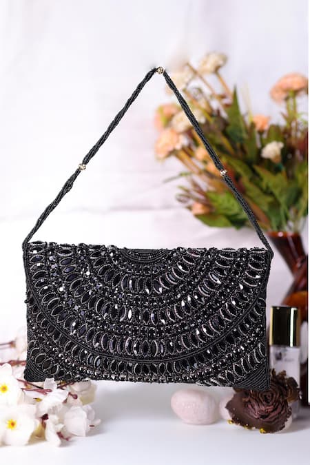 Nazaakat By Samara Singh Beaded Embellished Flap Bag