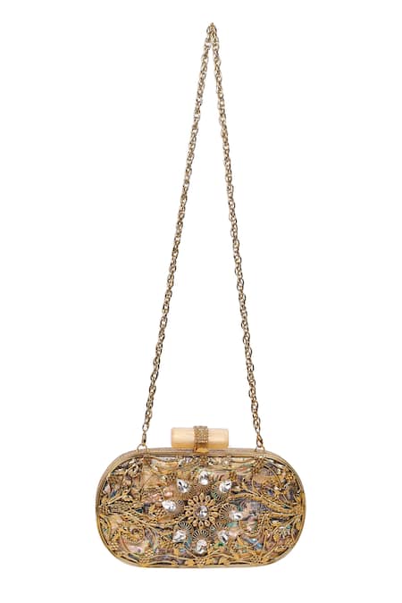 Nazaakat By Samara Singh Embellished Clutch with Detachable Sling 