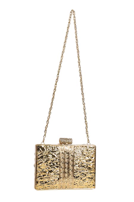 Nazaakat By Samara Singh Embellished Geometric Pattern Clutch with Sling 