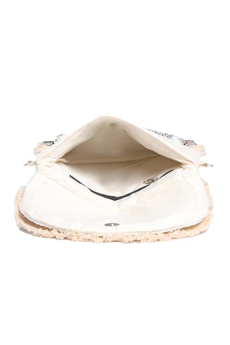 Buy Nazaakat By Samara Singh White Beads, Stones, Tassels Coin And Embellished Fringe Boho Bag Online at Aza Fashions Buy_Nazaakat By Samara Singh_White Beads, Stones, Tassels Coin And Embellished Fringe Boho Bag _Online_at_Aza_Fashions