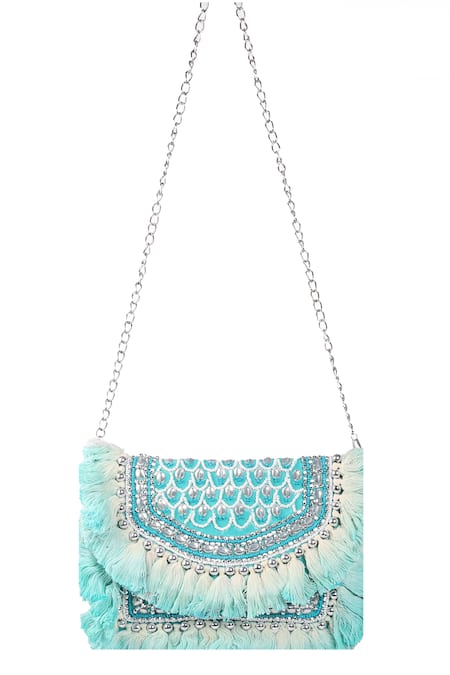 Nazaakat By Samara Singh Beaded & Tassel Embellished Boho Bag 