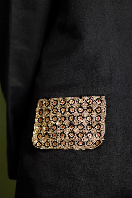 Sitaraa_Blue Stones Movika Midnight Embroidered Pant Set _Online_at_Aza_Fashions