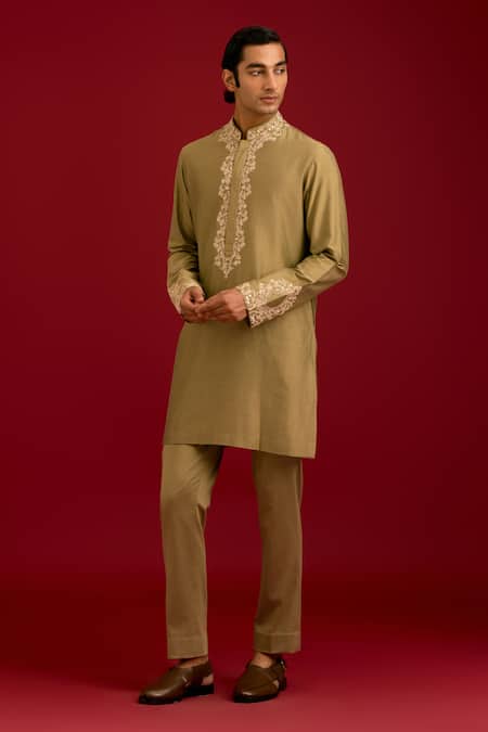 Devnaagri Mirror & Dori Embroidered Kurta Set 