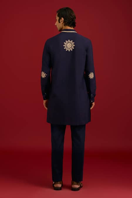 Devnaagri Mirror Work & Dori Embroidered Kurta Set 