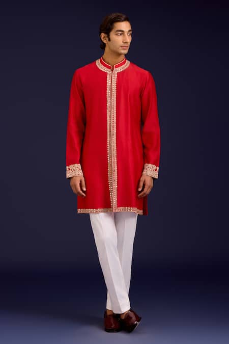 Devnaagri Mirror & Dori Embroidered Kurta Set 