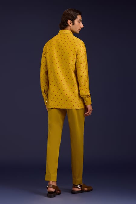 Devnaagri Bandhej Shirt & Bundi Set 