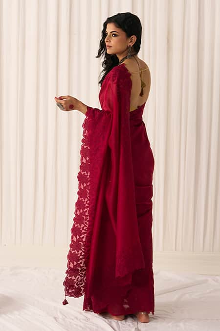 Five Point Five Chameli Chanderi Weaving Saree With Running Blouse 