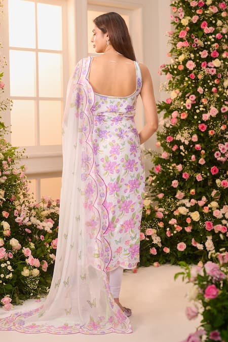 Label Priyanka Kar Floral Print Kurta Set 