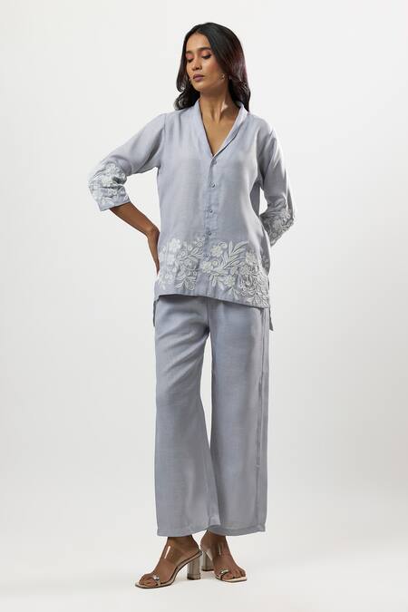 Linera Embroidered Shirt & Pant Set 