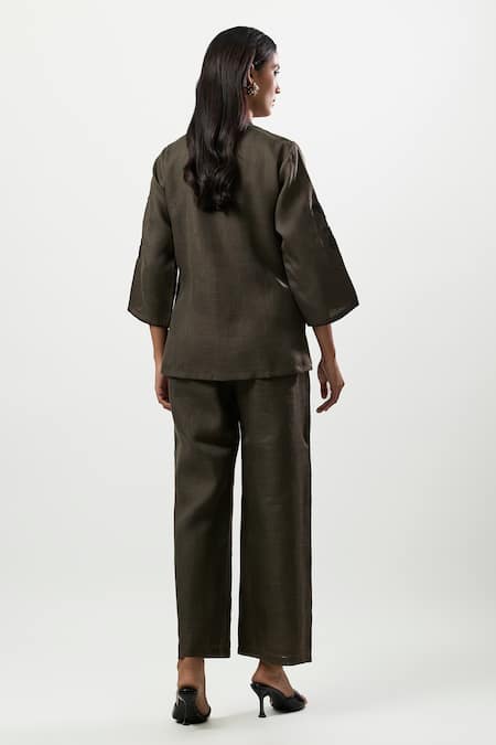 Linera Embroidered Shirt With Pant 