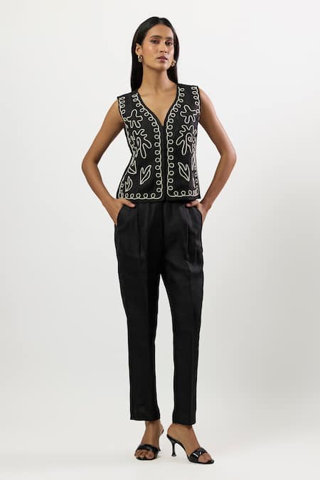 Linera Embroidered Waistcoat & Pant Set 