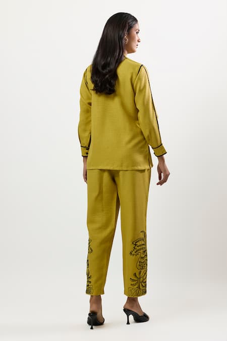 Linera Embroidered Shirt & Pant Set 