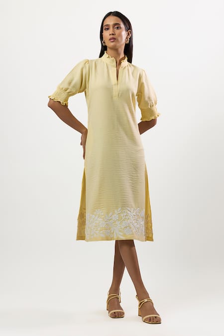 Linera Cording Embroidered Dress  