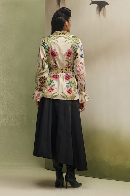 NOIB Vega Wildflower Print Shirt With Belt 