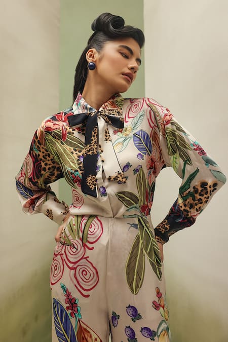 NOIB Iris Wildflower Print Shirt 