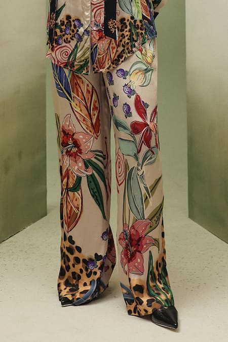 NOIB_Ivory Modal Thais Wildflower Print Pant _Online_at_Aza_Fashions