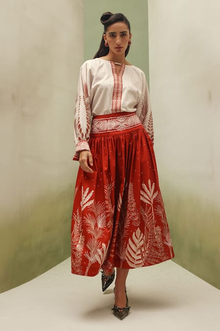 NOIB Elle Night Safari Print Skirt 