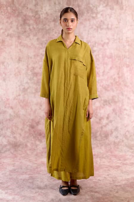 Doodlage Bemberg Linen Tunic & Pleated Pant Set 