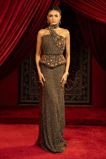 Sonia Baderia Chanderi Tissue Gown 