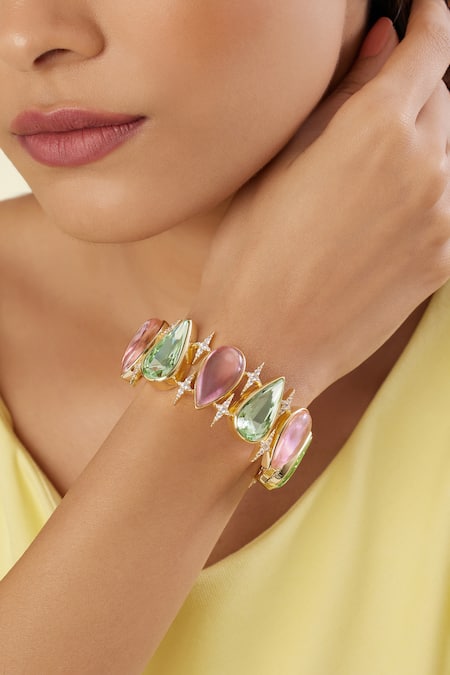 Buy Isharya Multi Color Crystals, Stones Nishas Candy Crush Cuff Bracelet Online at Aza Fashions Buy_Isharya_Multi Color Crystals, Stones Nishas Candy Crush Cuff Bracelet _Online_at_Aza_Fashions