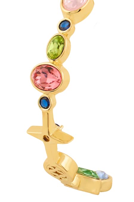 Buy Isharya Multi Color Crystals, Stones Suneras Lil Gem Drop Hoops Online at Aza Fashions Buy_Isharya_Multi Color Crystals, Stones Suneras Lil Gem Drop Hoops _Online_at_Aza_Fashions